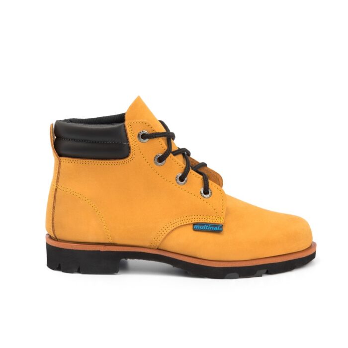 Bota Cuero Nobuck Suela Negra